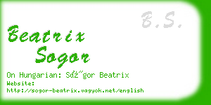 beatrix sogor business card